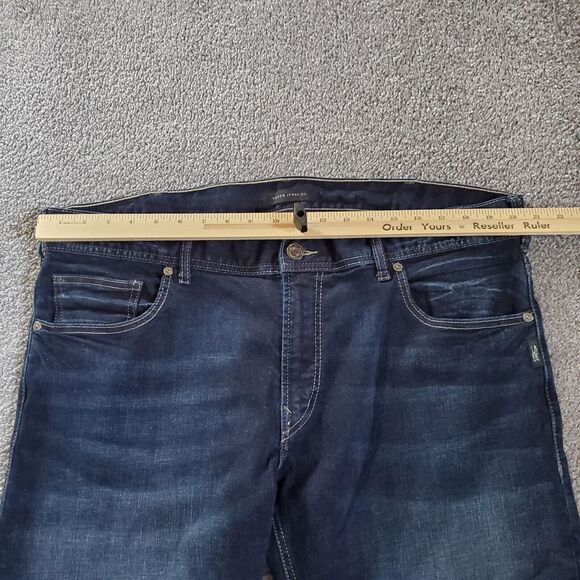 Silver Jeans Mens 40x30 Blue Straight Denim Allan - Picture 8 of 15